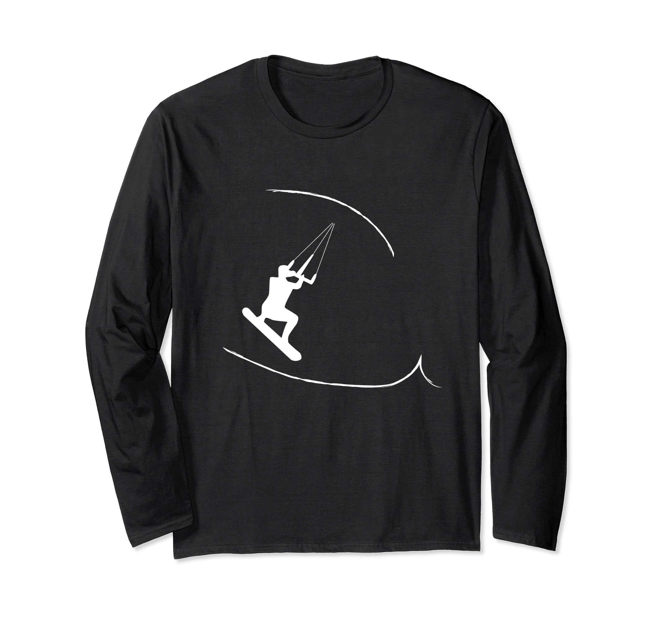 Kiteboarding, Kitesurfing Silhouette Long Sleeve T-Shirt