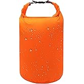 R2Depot Waterproof Dry Bag, 5L/10L/20L/40L/70L Dry Storage Bag for Kayaking, Gym, Hiking, Swimming (Orange, 5L)
