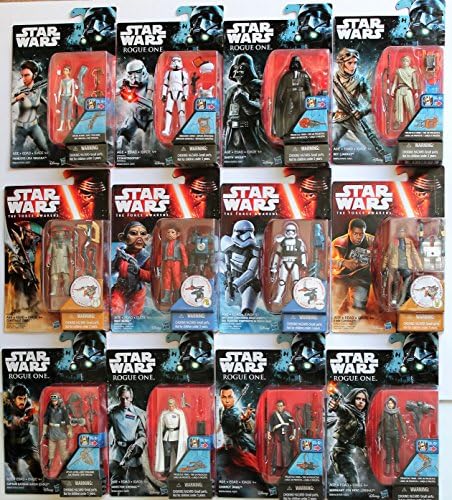 Star Wars Episode VII The Force Awakens &amp; Rogue One 3 3/4-Inch Snow &amp; Desert Mission Action Figure Set of 12 (Mix H)