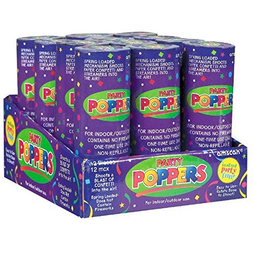 Confetti Poppers Party Accessory (24 Pack)
