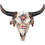 Trofeo Teschio Di Toro In Poliresina Argentato 45cm - Decorazione Da Parete Realistica Per Interni Ed Esterni - Foto 11