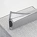 MetroDecor mDesign Fabric Hanging Closet Storage Organizer, for Shoes, Handbags, Clutches - 10 Shelves, Gray