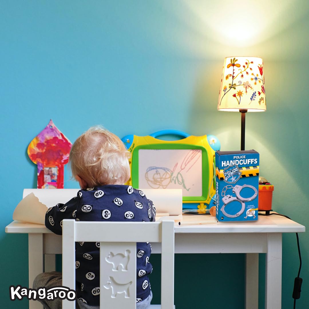 Kangaroo Toy Handcuffs for Kids – Police Role Play Metal Handcuffs with Keys – Fake Pretend Play Stocking Stuffers Handcuff Props – Sheriff Police Costume – Halloween Small Christmas Gifts for Kids