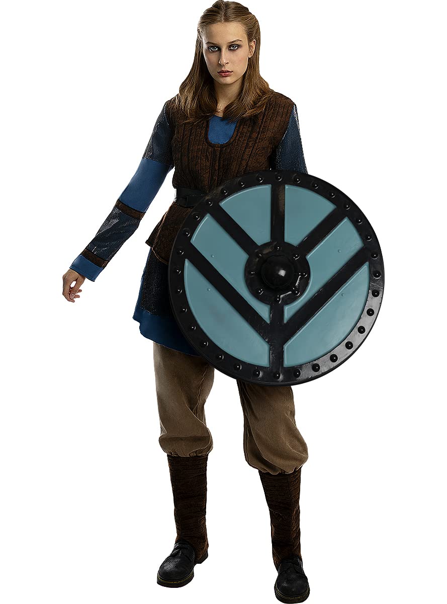 Funidelia | Lagertha Costume - Vikings for woman Vikings, Barbarian, Nordic - Costumes for adults, accessory fancy dress & props for Halloween, carnival & parties - Size S - Brown
