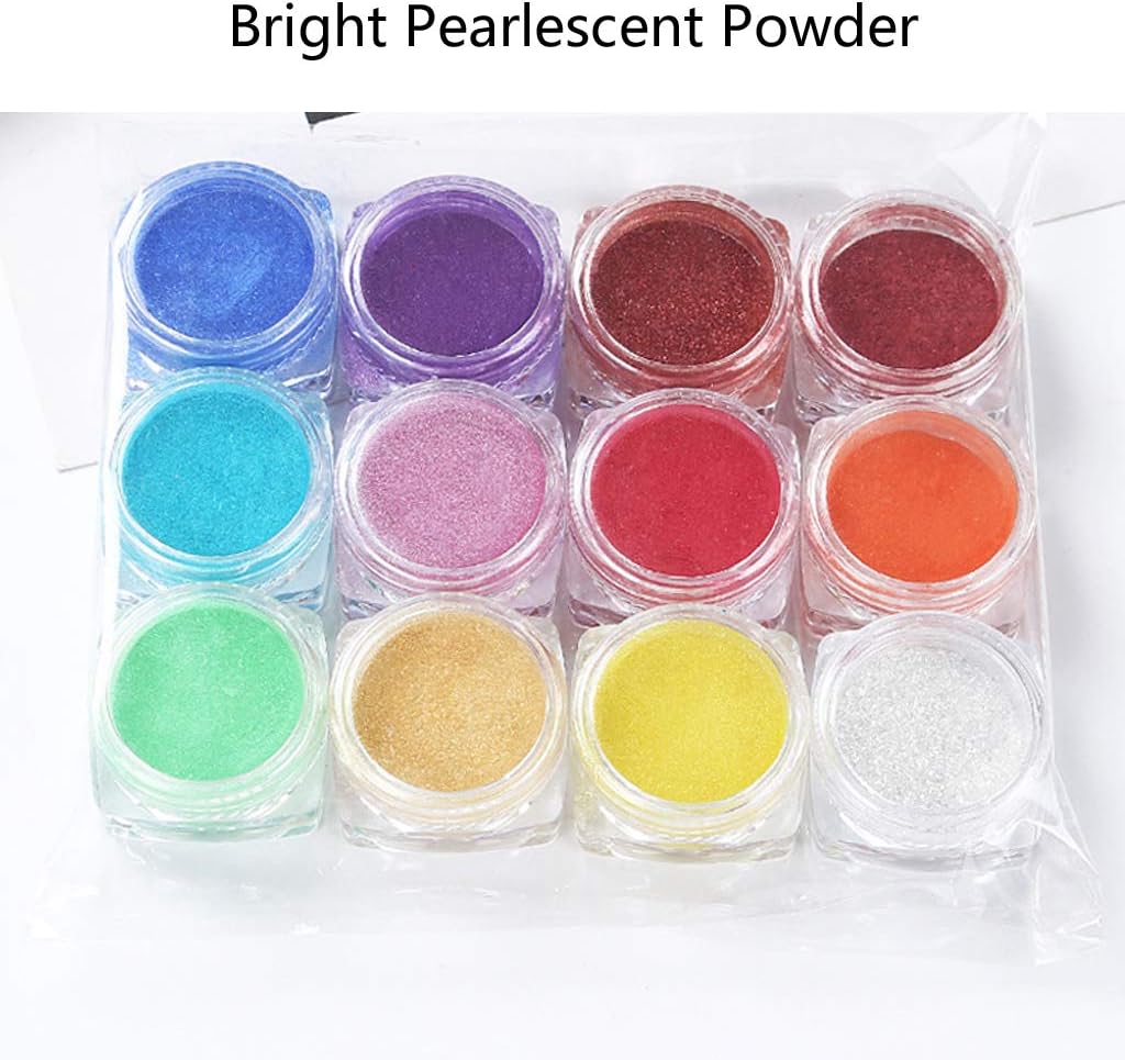 Rubsy 12 Colors Mica Powder Epoxy Resin Dye Pearl Pigment Natural Mica Mineral Powder