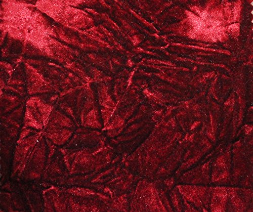 CRUSHED FLOCKING VELVET UPHOLSTERY / CURTAIN FABRIC 10 COLORS 60" BY THE YARD (WINE)