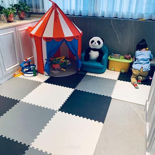 Amazon Co Jp Komori ジョイントマット キッズ ベビー 赤ちゃん用 遊びマット ずれないマット 防音マット 取り外し可能 お手入れが簡単 防音 抗菌 ノンホルムアルデヒド 大 パズルラグ 弾力良く無毒 汚れ防止 柔らかい ホームジム 大判 ズレない エクササイズマット