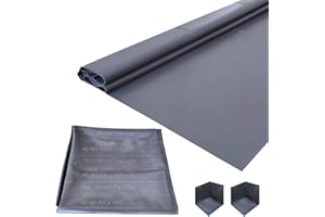 Torcia SINGFORM 40 mil Thickness 6' x 12' Shower Pan Liner with 2 Corner Dams | PVC Waterproofing Membrane Shower Pan & Base Sheet for Bathroom and Kitchen, Utra Durable, Grey
