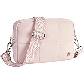 Telena Crossbody Bags for Women Cross Body Purse with Guitar Strap Lightweight Puffer Shoulder Bag for Travel