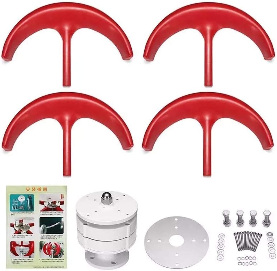 Joanna Zacharias General Generator Equipment 12V/24V Wind Turbine Generator kit DIY Installation Vertical Axis Wind Power Turbine Generater (Color : 12V)