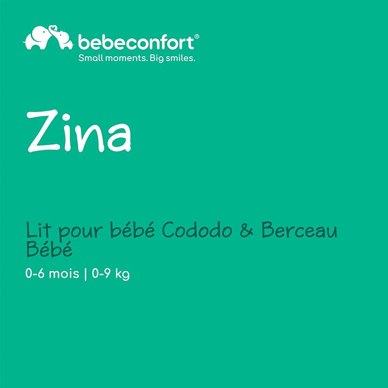 Zina Berceau Bébé & Cododo, 0-9 kg, Mineral Grey