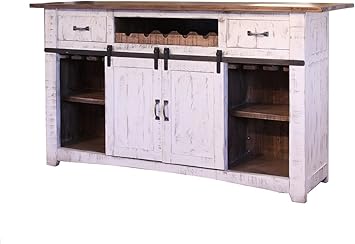 Amazon Com Anton White Sturdy Free Standing Solid Wood Sliding