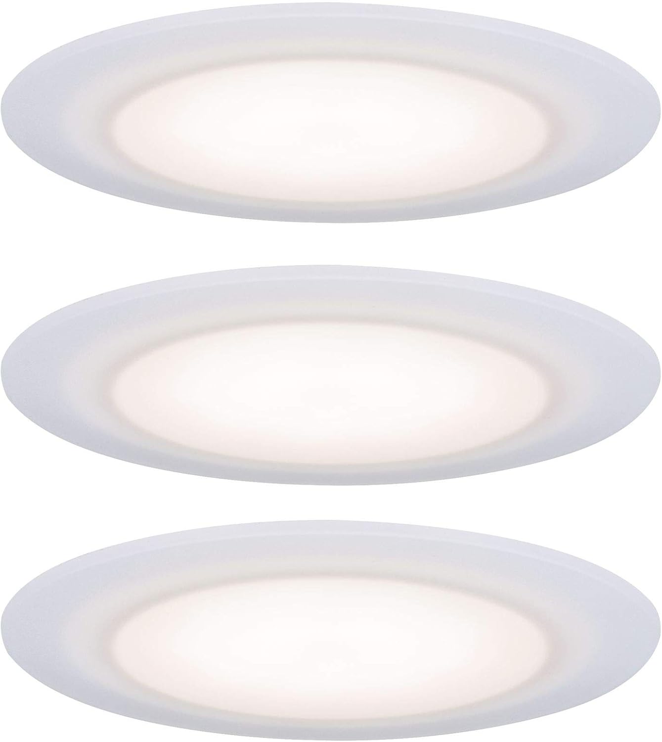 Paulmann 99940 Premium Suon LED recessed luminaire Set of 3 Round incl. 3x6.5W IP44 dim recessed Spotlight Satin