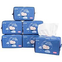 COTTONCARE Lot De 600 Lingettes Sèches Bébé 100% Coton - Lingettes Effaçables Peau Sensible 20,1 X 11,9 Cm