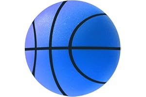 LAMVPKER 2025 Upgrade Silent Basketball, New Dribble Dream Silent Basketball, 7-24cm/9.44in,Silent Basketball Dribbling Indoor, Basketball Indoor Training Quiet Ball Gift for Youth(Size:NO.7 Blue)
