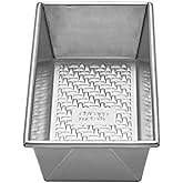 Chicago Metallic 5237969 Uncoated Textured Aluminum 1-Pound Loaf Pan, 9" -by-5", Silver