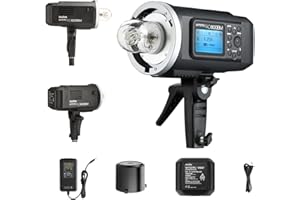 EACHSHOT Godox AD600BM Manual Version HSS 1/8000s 600W GN87 Outdoor Flash Light (Bowens Mount) with Lithium Battery 8700mAh for Canon Nikon