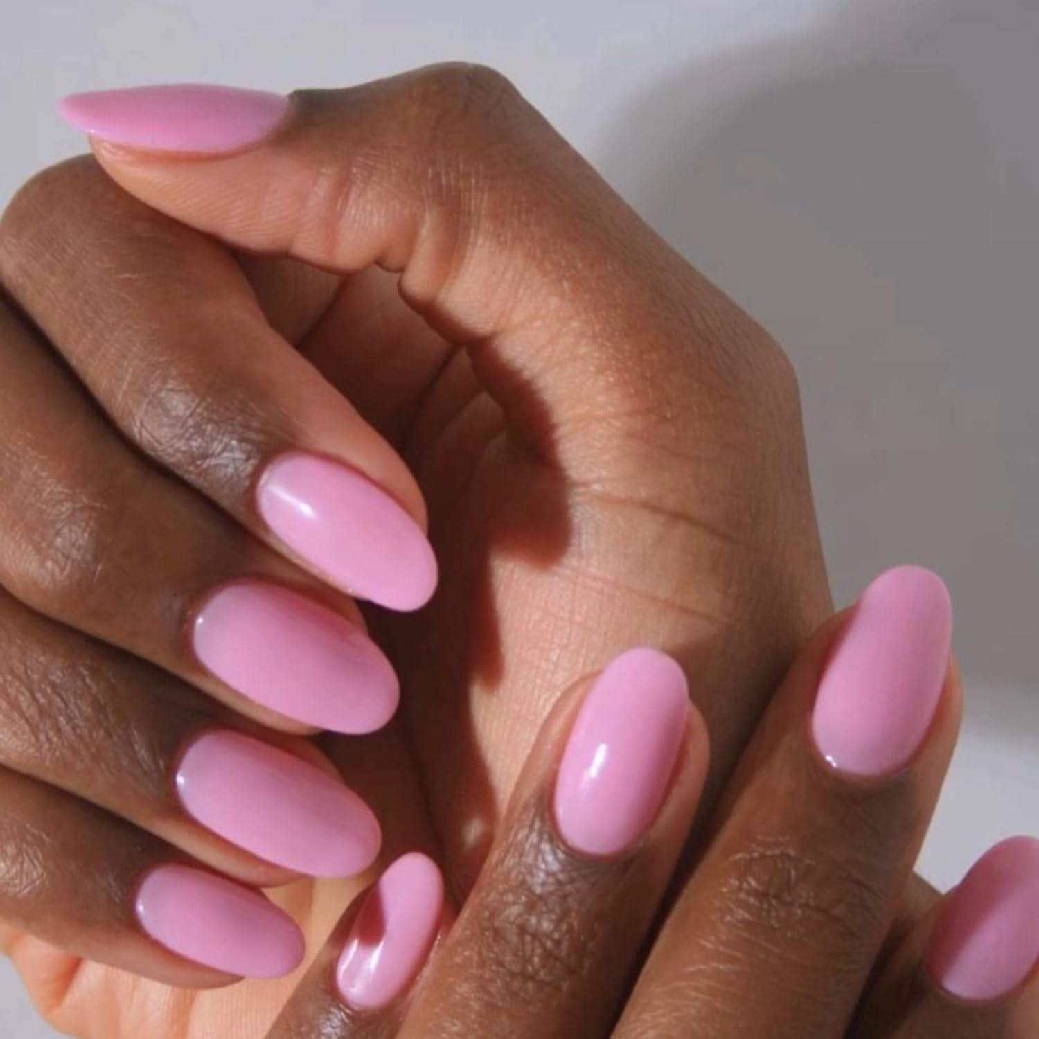 modelones Short Press on Nails, 32Pcs 16 Sizes Oval Fake Nails Kit Press Ons with Nail Glue, Adhesive Tabs, Nail File, Prep Pad, Manicure Stick, Pink - Image 2