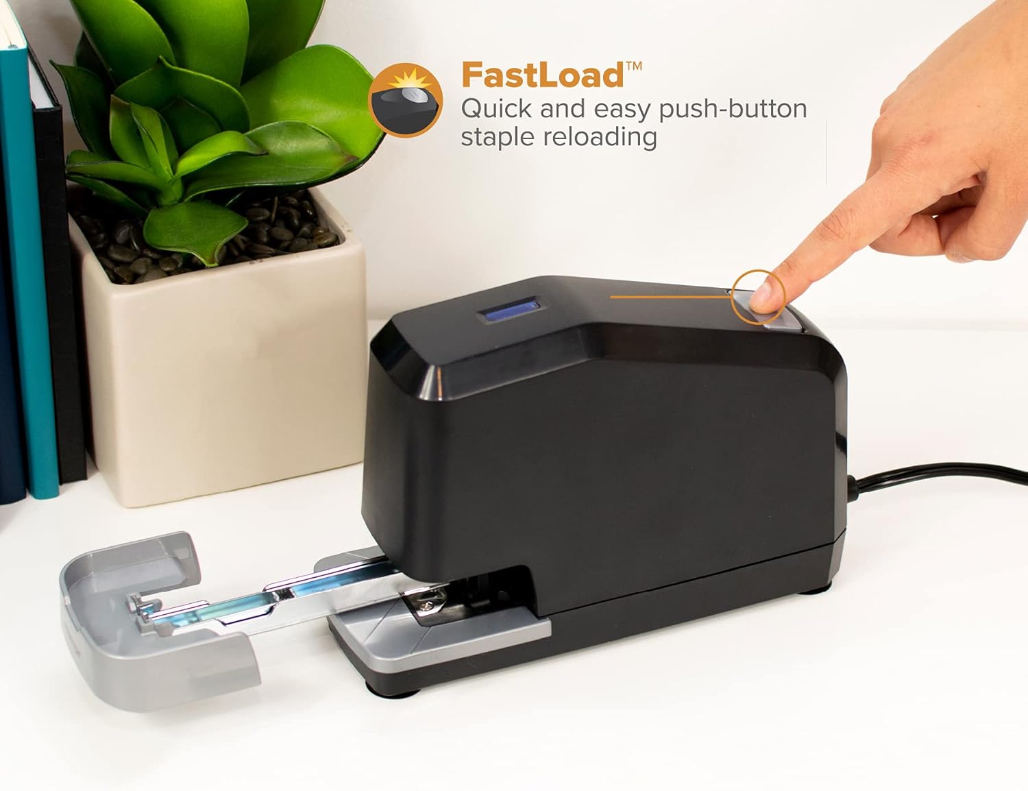 BOSTITCH Impulse 45 Sheet Electric Stapler Value Pack - Double Heavy Duty, No-Jam with Trusted Warranty Guaranteed by Bostitch, Black (B8E-Value) : Heavy Duty Desk Staplers : Office Products