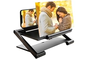 Mobile-Phone Screen Magnifier, 3D Magnifying-Projector Screen Enlarger, Foldable Phone Stand with Screens Amplifier for Movie