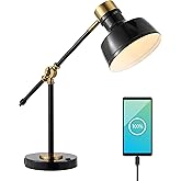 JONATHAN Y JYL7124A Allegra 18.5" Adjustable Cantilever LED Task Lamp, USB Charging Port, Classic, Coastal, Industrial, Farmh