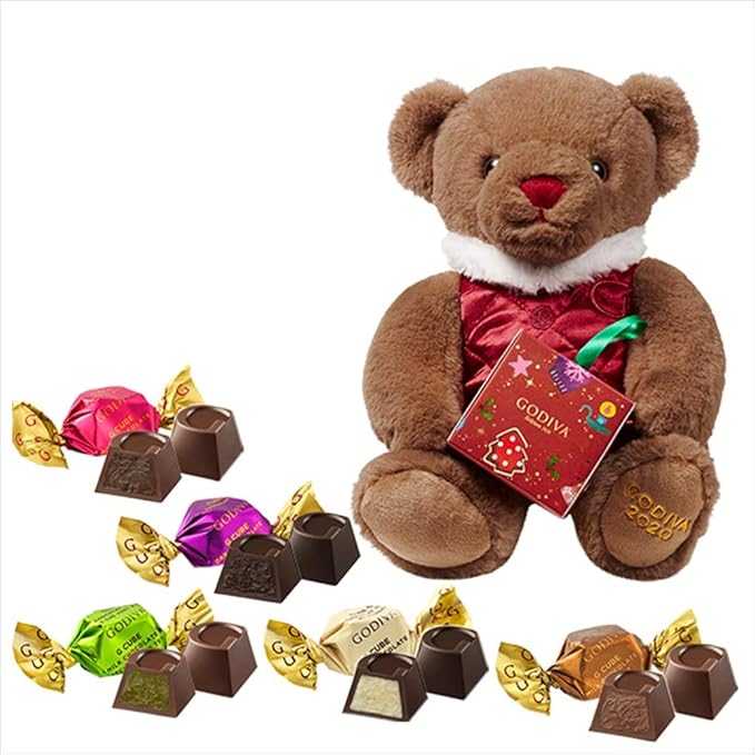 Amazon 公式 ゴディバ Godiva ゴディバ グリッター クリスマス ベア G キューブ オーナメントボックス 5粒入 Godiva 食品 飲料 お酒 通販