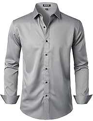 JEMITOP Men's Stretch Wrinkle Free Dress Shirts