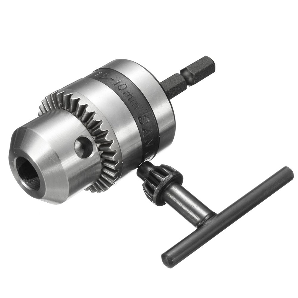 Photo 1 of Yakamoz 1.5-10mm 3/8-24UNF Quick Connect Impact Driver Conversion Drill Chuck I 1/4-Inch Quick Change Hex Shank with Key