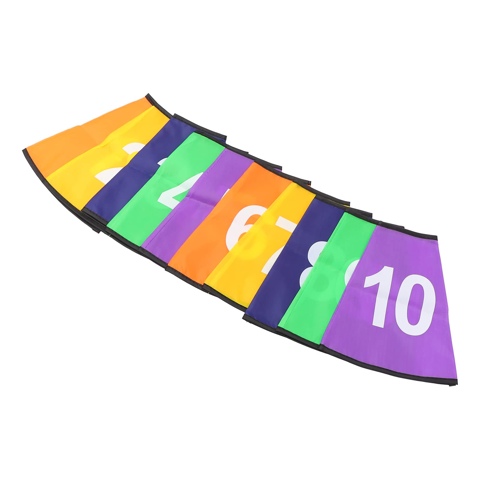 Toddmomy Numbered Cone Cover Spot Markers: 10pcs Fabric Agility Markers Cones Floor for Soccer Basketball Sports Agility Training Drills