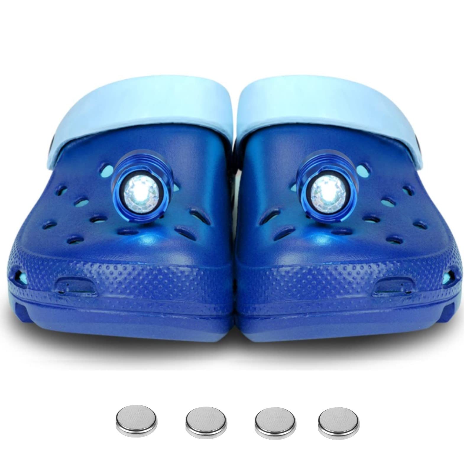 flintronic 2 Packs Shoes Light Accessories with 3 Light Modes, Shoes Decoration Charms Small Lights Balls Glow in the Dark Shoe Ornaments for Walking Hiking Camping Funny Gift