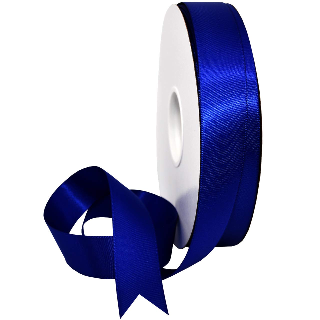 Morex Ribbon Double Face Satin Ribbon 7/8" X 50 YD Cobalt Ribbon for Gift Wrapping, Birthday Gift Cards, Satin Dress for Women, Silk Ribbons for Crafts, Wedding Gifts for Couple