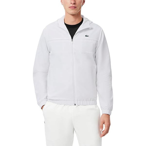 Amazon.com: Lacoste Men's Water-Repellent Track Jacket, Navy Blue