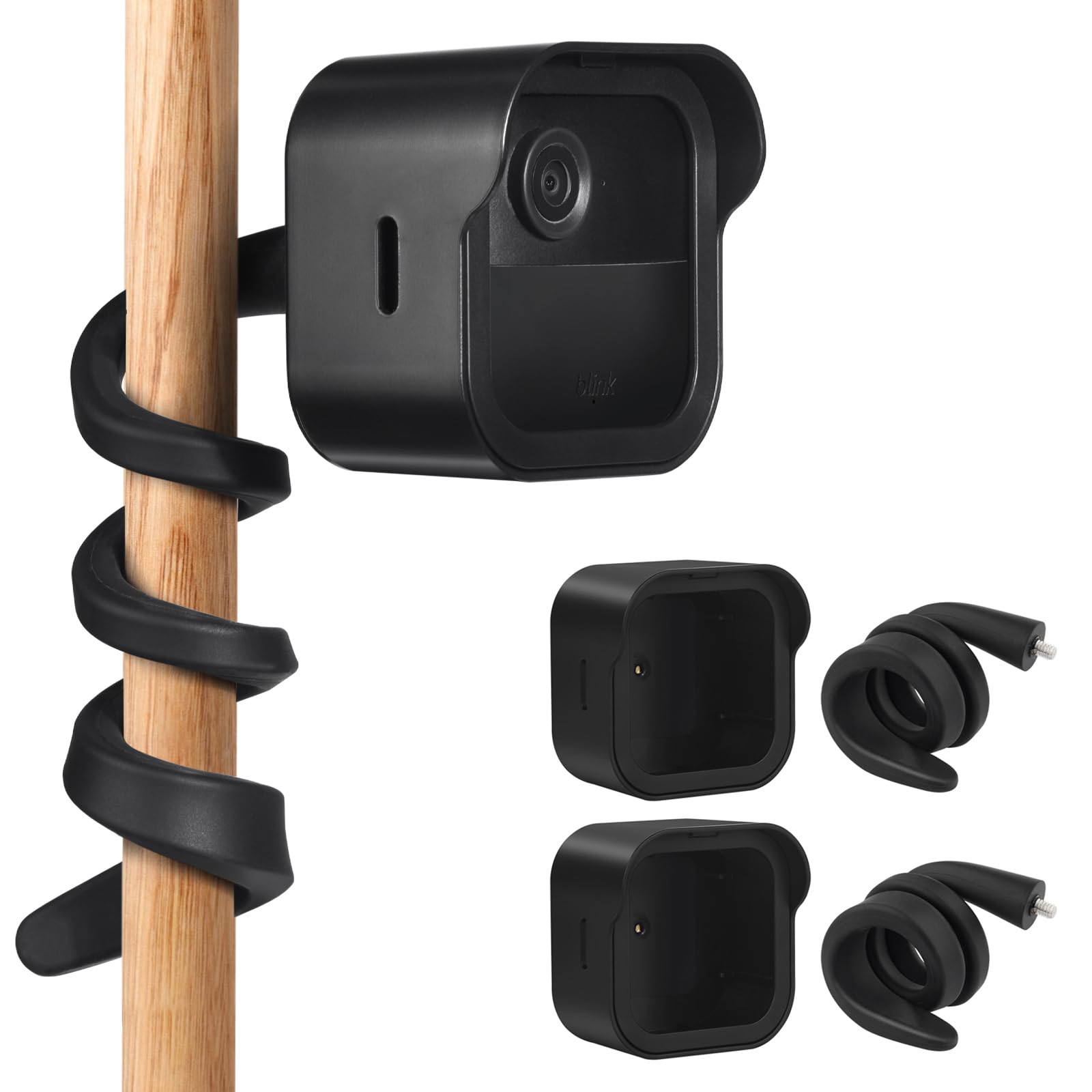 Photo 1 of 2Pack Flexible Twist Mount for All-New Blink Outdoor 4 (4th Gen) & Blink Outdoor (3rd Gen), Weatherproof Protective Housing with Charging Cutout and Gooseneck Mount for Blink Outdoor Camera