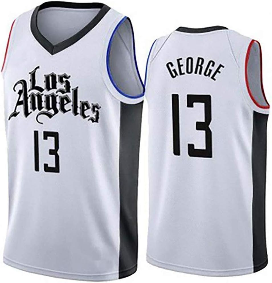 Hhwei Men's Basketball Jersey NBA Paul George Los Angeles Clippers #13 Swingman Jersey Shirt,M