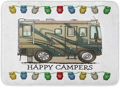 Amazon Com Happy Camper Big Rv Motorhome Home Welcome Door Mat