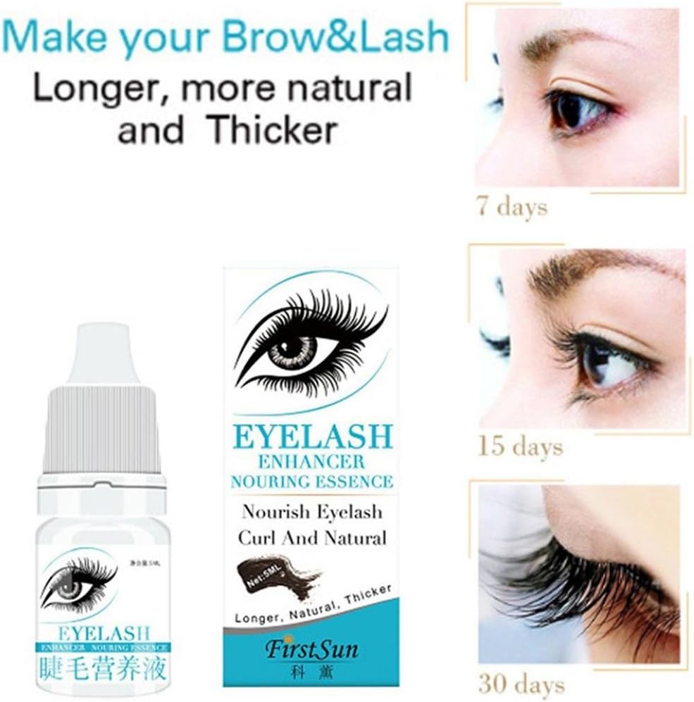 Hometom Eyelash Serum Supplement Liquid | Fast Rapid Growth Vitamins Solution | For Thicker and Fuller Eyelashes & Eyebrows