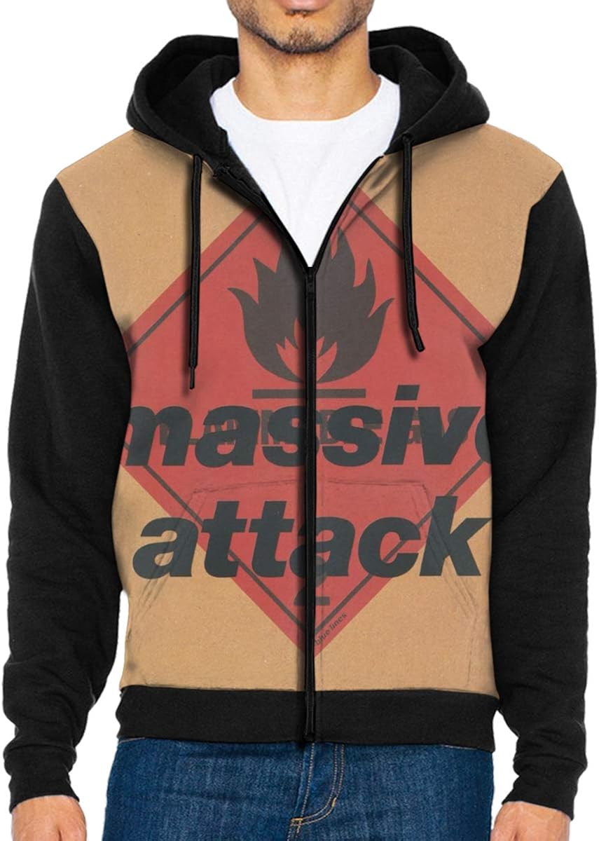 Amazon Com Massive Attack Blue Lines Men S Sports Jacket Hoodie Sweatshirt Black Clothing