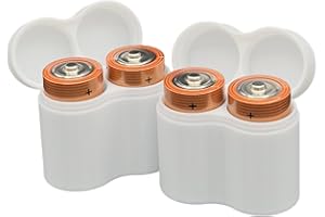 Protect Your Power - Slimline C Battery Case, Soft Durable Material - Pack of 2 (Holds 2 Batteries)