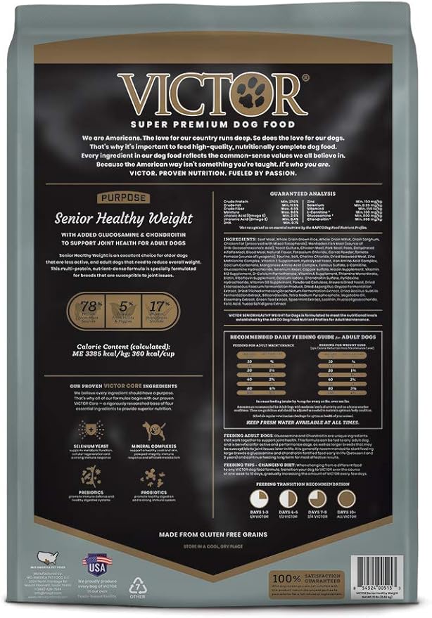 victor dog food for senior dogs