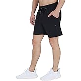 90 Degree By Reflex Mens Lightweight Quick Dry Workout Short 7" Side Zipper Pocket Shorts with Drawstring