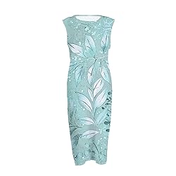 Women's Summer Fall Dresses Cotton Linen Midi