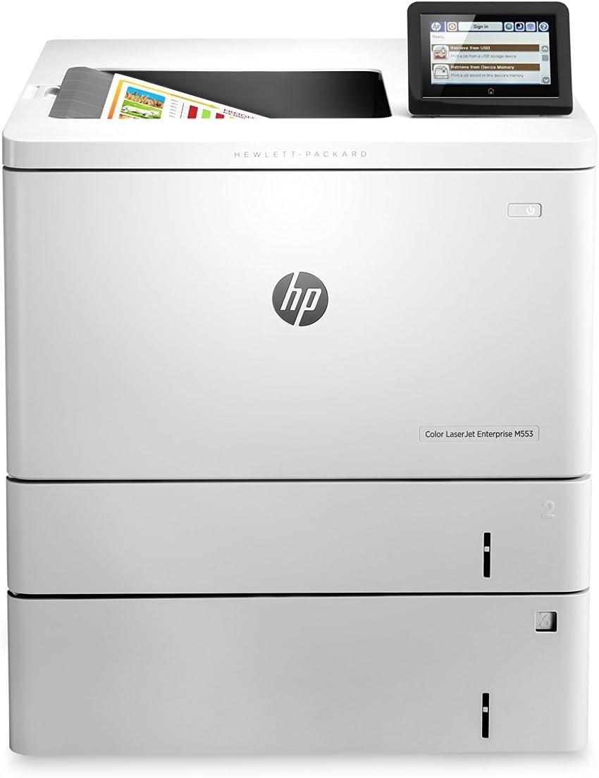 HP M553x LaserJet Enterprise Color Printer (HP Printer + XL OEM Ink Bundle)