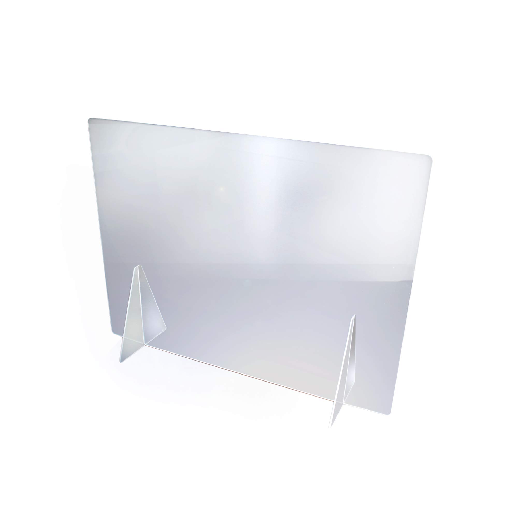 Viztex Protective Sneeze Guard Safety Screen 74.5x90cm Durable 5mm Thick Acrylic Protection Shield Partition for Office Desks, Workstations, Counters, Shops, Full Coverage Divider Barrier