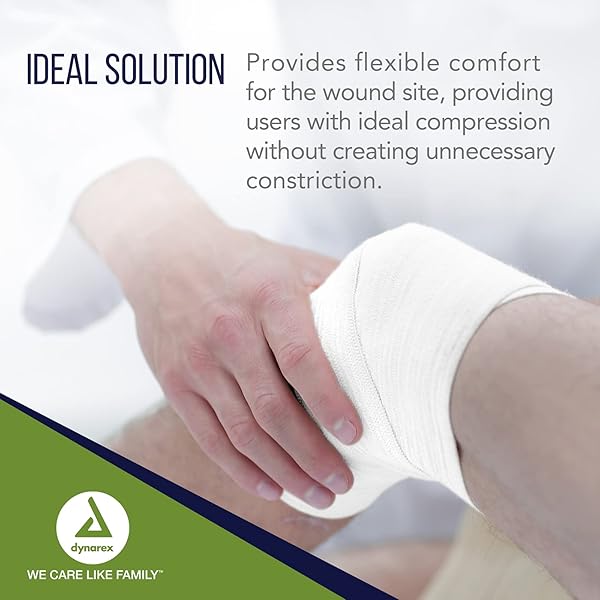 DYNAREX STRETCH GAUZE BANDAGES, 3″ X 4.1 YDS, NON-STERILE & LATEX-FREE, WOUND CARE IN MEDICAL AND HOME ENVIRONMENTS, 1 BOX OF 12 DYNAREX BANDAGES