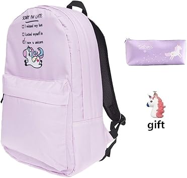 pink unicorn bookbag