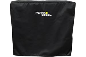 Permasteel Universal Cooler Cover for 80-Qt Cooler Cart, Patio Cooler | Heavy Duty, Weatherproof, Water-Resistant, UV-Resistant Cover for Outdoor, Outside, Backyard, Deck, Patio, Black