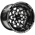 VMS Racing Wheels Rocket Black Lip Milling Drag Racing Rim Wheel 15x8 4X100/4X114 ET20
