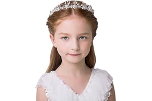 Hair Vines Princess Wedding Headpiece, Ideal Swan Pearl Crystal Headwear for Wedding Tiara Flower Headband Accessories to Bab