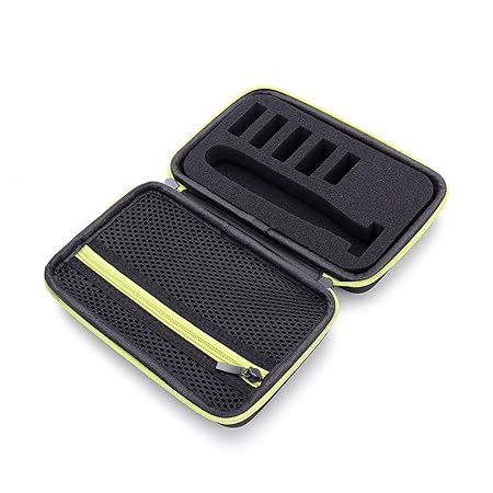 ZhangHongJ,Rasierer Aufbewahrung Tragetasche Box Tragetasche Für Philips One Blade Pro Razor(Color:GRÜN GELB)