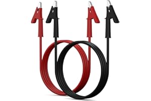 DROK 14 AWG Test Leads with Alligator Clips - Pack of 2 Multimeter Alligator Clips with Wires 19A, 1m/3.28 ft 14 Gauge Wire